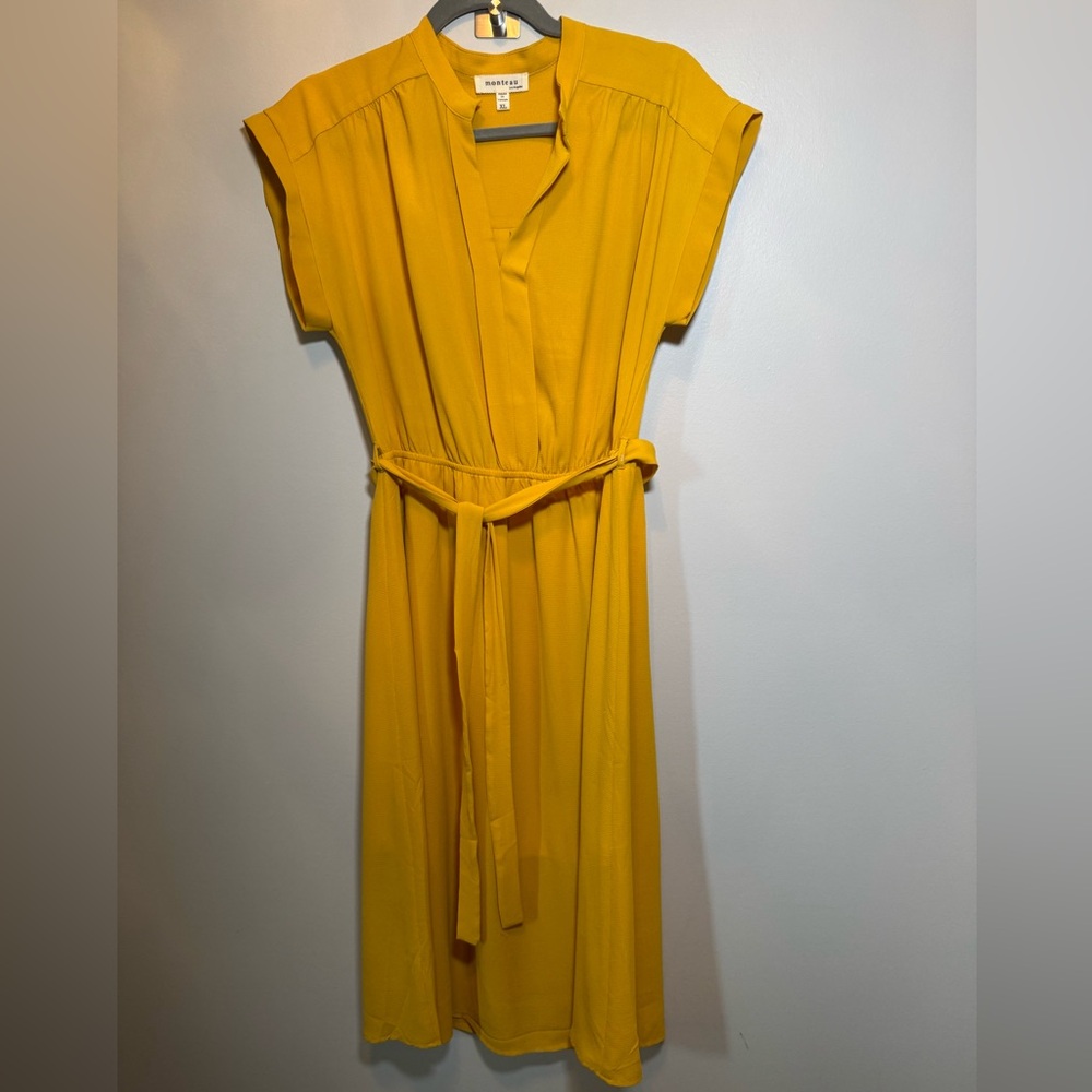 Monteau dress mustard yellow size XL
